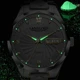 2022 New Men Watches Stainless Steel Fashion Wristwatch Waterproof Luminous Quartz Watches Week Calendar Relogio Masculino Other Image