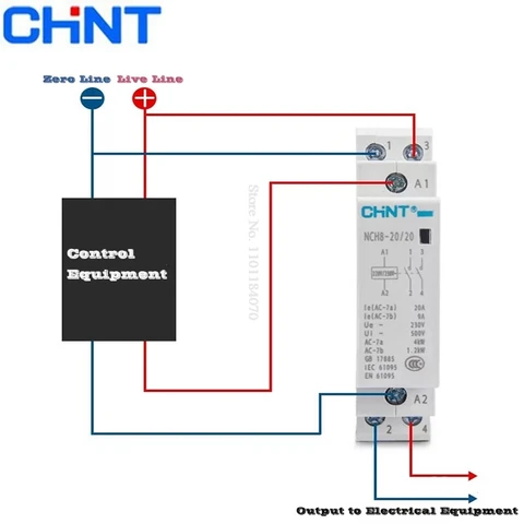 Оригинальные CHINT NCH8-20 NCH8-25 Din Rail бытовой модульный контактор переменного тока для дома 2NO 2NC 1NO 1NC 220V/230V