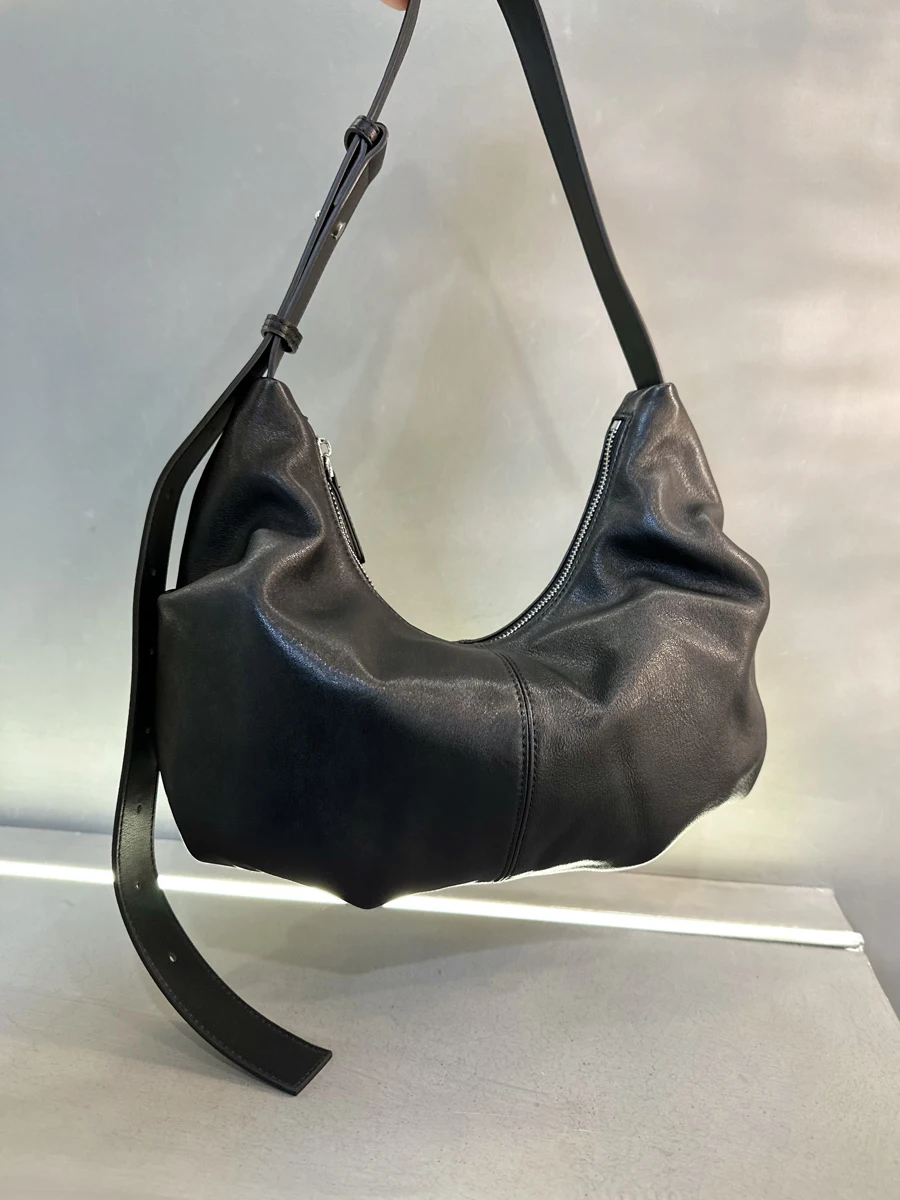 Цельнозерновая овчина дизайн корейская натуральная кожа круассан универсальная