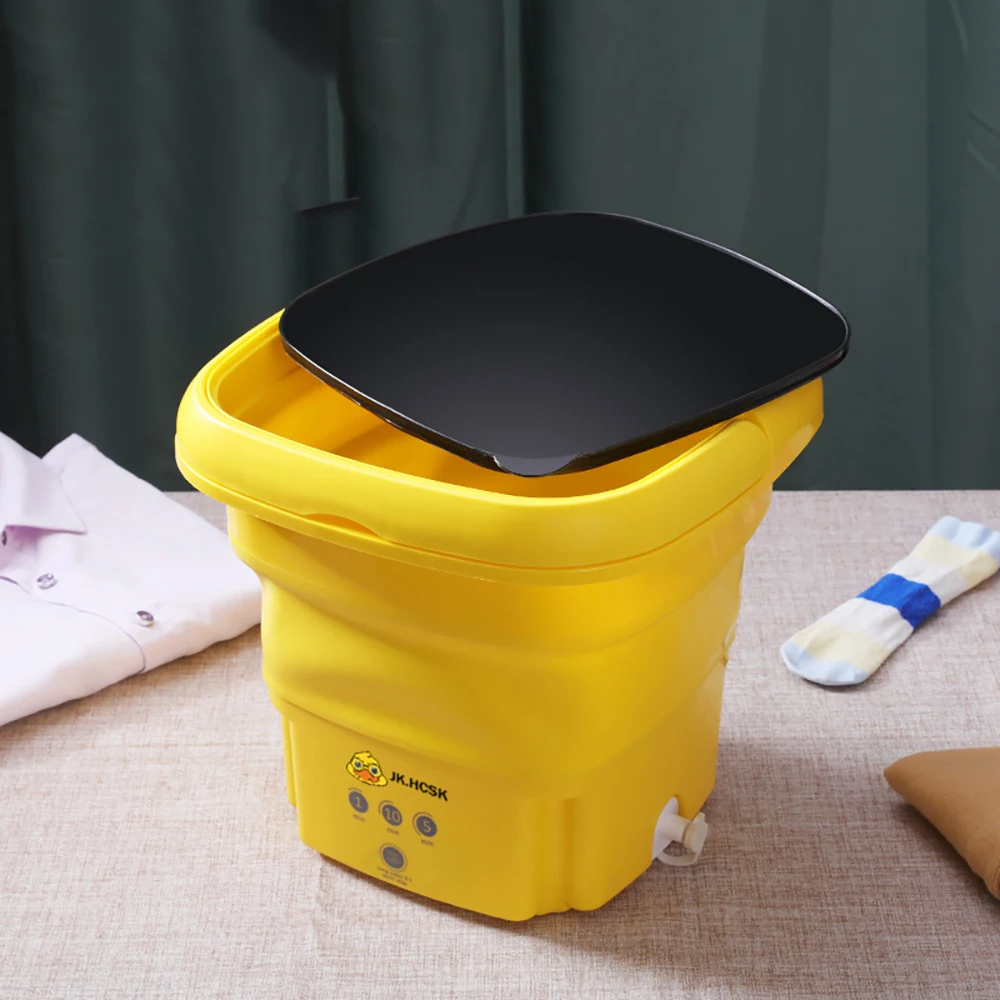 Portable Ultrasonic Washing Machine Mini Folding Removes Dirt Turbo Washer Clothing Cleaning Washing Machine For Travel Home