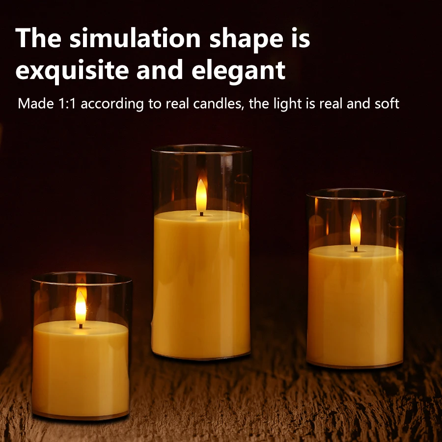 Светодиодная Электронная Свеча Имитация Стекла Полный Набор С Таймером