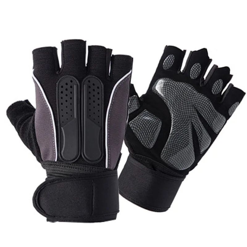 

Workout Gym Gloves Weightlifting Fingerless Gloves Mens Womens Padded Non-Slip Palm Protection Wrist Covers
