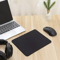 18x22cm black rubber mouse pads non slip desktop mat for macbook laptop pc mousepad office school computer accessories mice pad