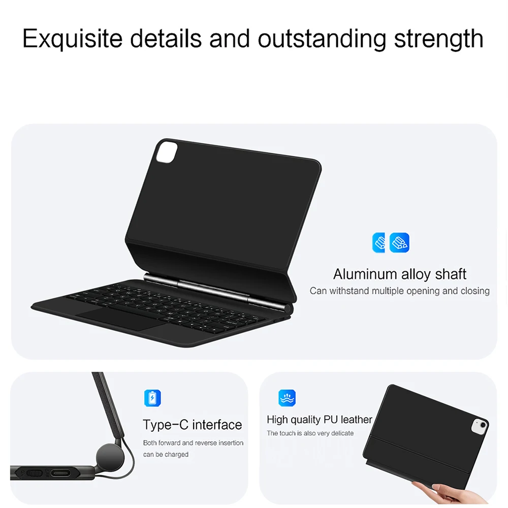 Чехол Magic Keyboard для iPad Air 11 дюймов M3 2025 iPad Air M3 M2 11 дюймов A3266 A3267 A3270 Smart Cover Folio Multi-touch Backlight (art.: 3920cd3191e73) - 3920cd3191e73