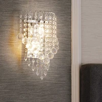 crystal glass ball wall lamp for bedroom home decor night reading wall lamp decoration living room applique murale led lights
