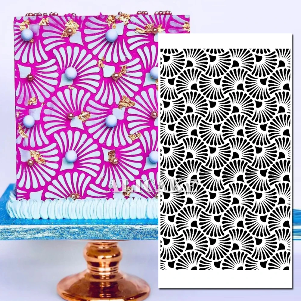 

Трафарет цвета индиго Secto для торта, свадебный кружевной узор, украшение торта, инструменты для рисования, цветочный шаблон, трафареты