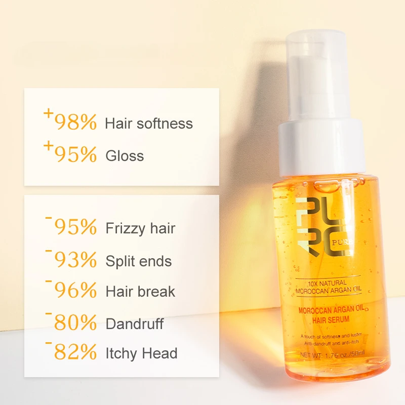 

Argan Oil Hair Care Serum Smoothing Hair Oil Repair Damaged Frizz Straight Essence Anti-Dandruff for Hair Scalp Treatment