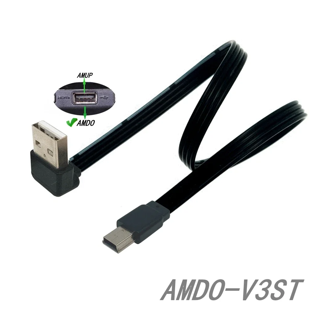 USB 2.0 штекер 90-градусный правый локоть к мини-USB штекерный кабель для передачи