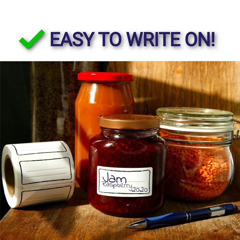 Легко снимаемые Наклейки 60x30 мм подходят для банок джема морозильников пищевых