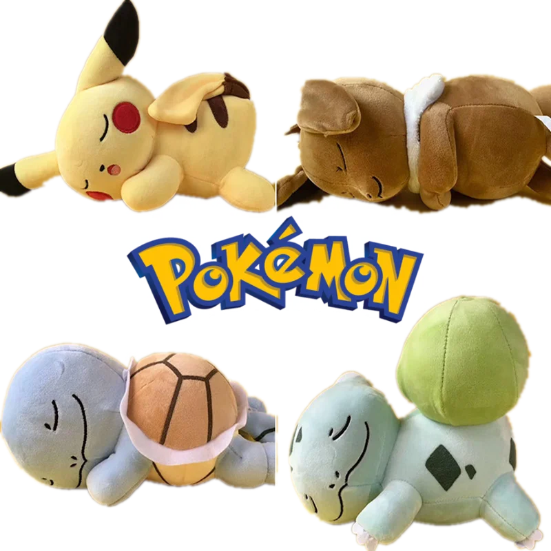 

4 Мультяшные куклы спящий Покемон стать Пикачу захват кукла детская подушка Покемон Плюшевая игрушка подарок на день рождения Аниме перифе...