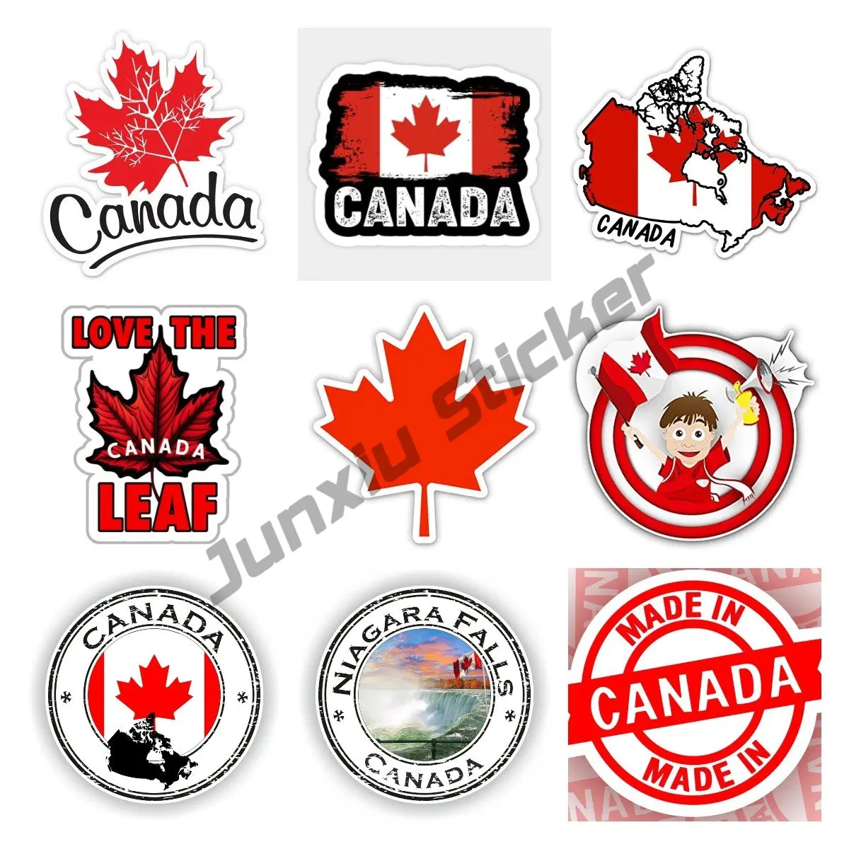 

Персональная наклейка с канадским флагом, кленовый лист, наклейка на бампер, канадский принт на заказ, аксессуары для ноутбука