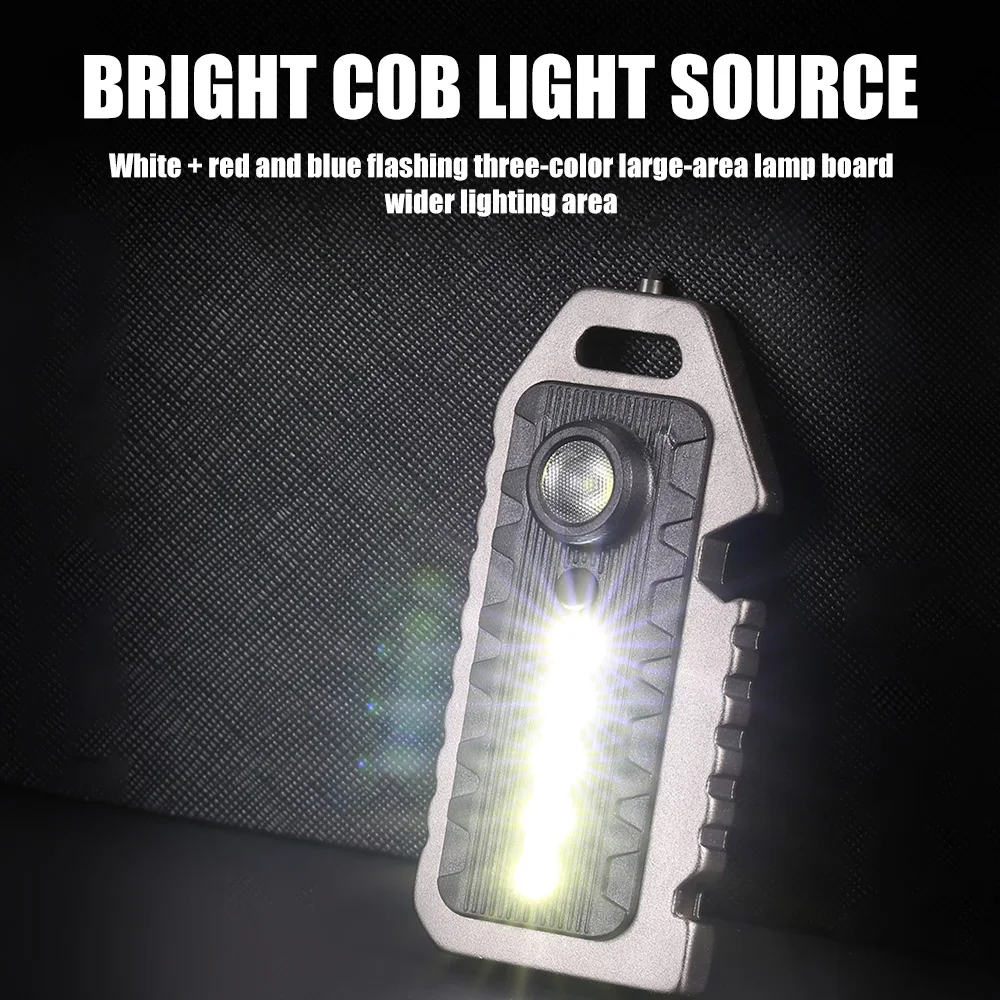 

Portable Powerful Flashlight Mini Keychains Light Outdoor Camping Emergency Magnetic Attraction Spotlight Torch