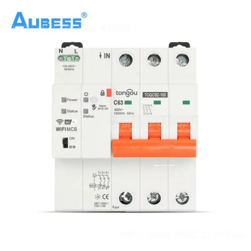 

3p 63a Wireless Automatic Mcb Wifi Remote Control Smart Reclosing Switch Smart Life Measurement Circuit Breaker Tuya Smart Timer