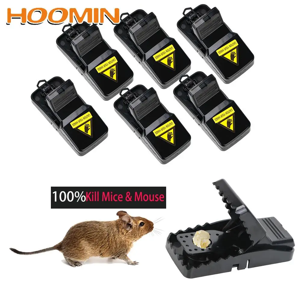 

Малые крысиные ловушки HOOMIN, автоматическая ловушка для мышей, пластиковая ловушка для мышей, ловушка для вредителей, многоразовая мышь 6 шт.,...