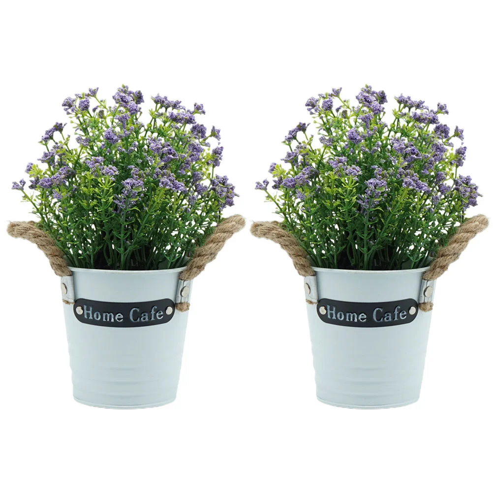 

Artificial Flower Ornament Fake Potted Ornaments Desktop Simulated Adornments Simulation Green Plants Vintage Decor Home