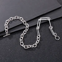 paperclip necklace men ladies punk stitching necklace stainless steel jewelry necklace birthday valentines day gift 2022 fashio