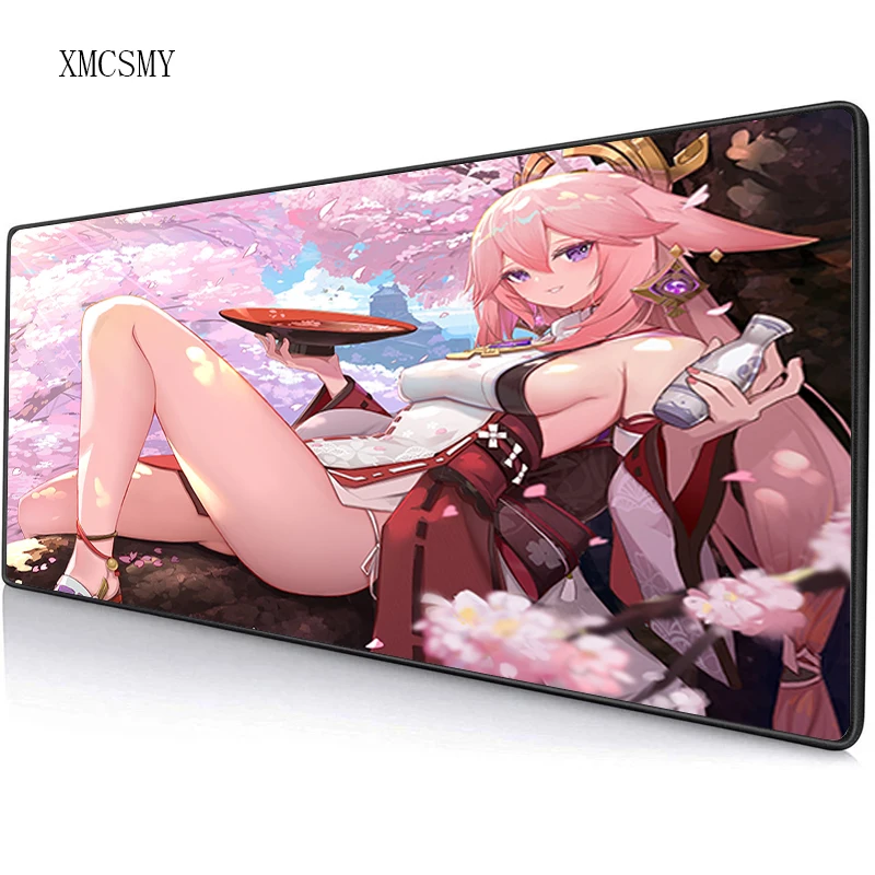 Genshin аниме сексуальный коврик для мыши большой дешевые игровые аксессуары Kawaii Xxl