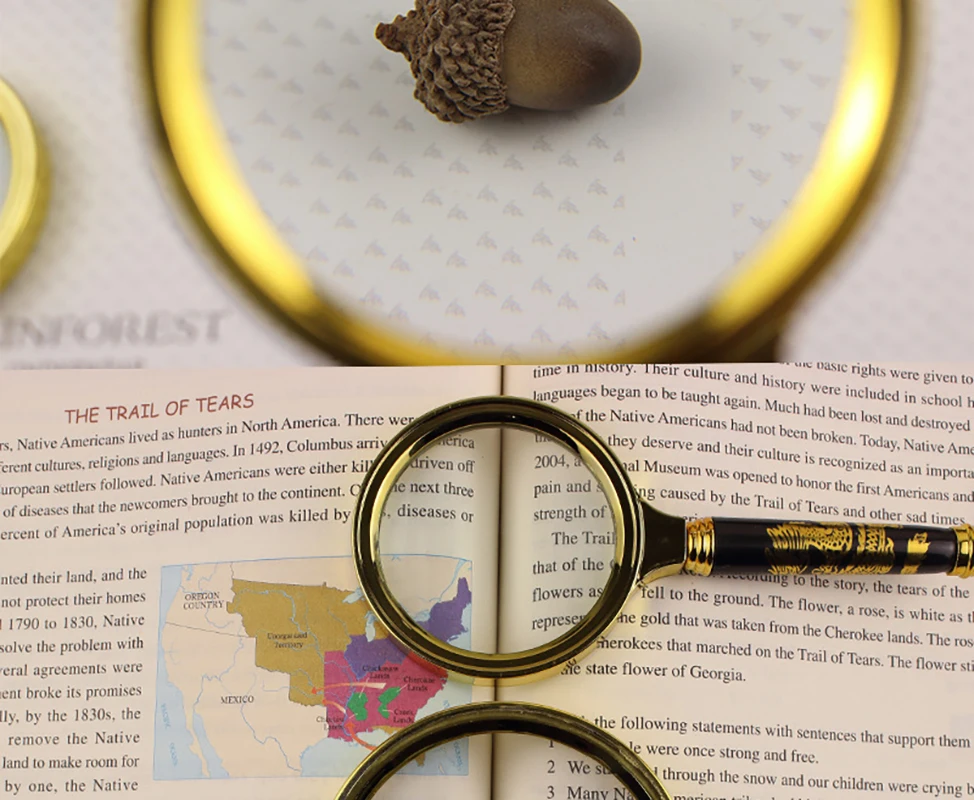 Ручная лупа для чтения увеличительное стекло высокой четкости идентификации