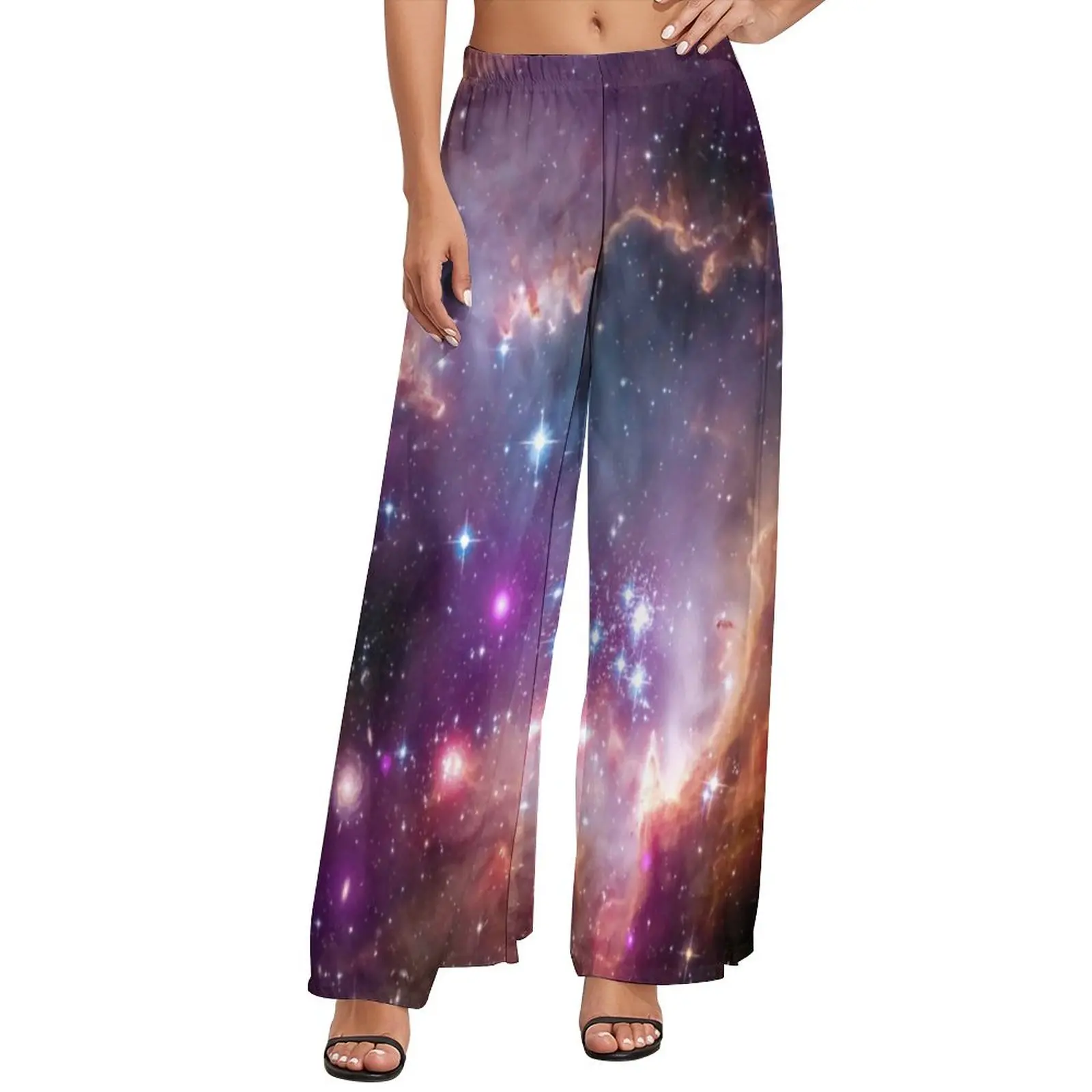 

Cloud Galaxy Pants High Waisted Oversized Natural Beauty Print Home Trousers Wholesale Summer Women Street Wear Wide Leg Pants