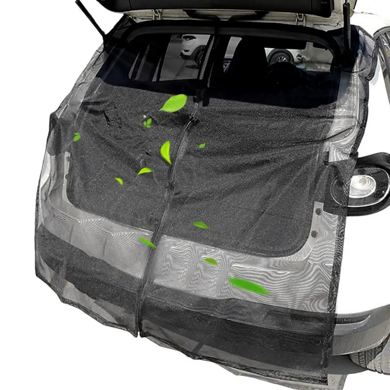

Mesh Net For Car Tailgate Car Camping Net Mesh Rear Shades With Zipper Breathable Privacy Protection Tailgate Net Car Camping