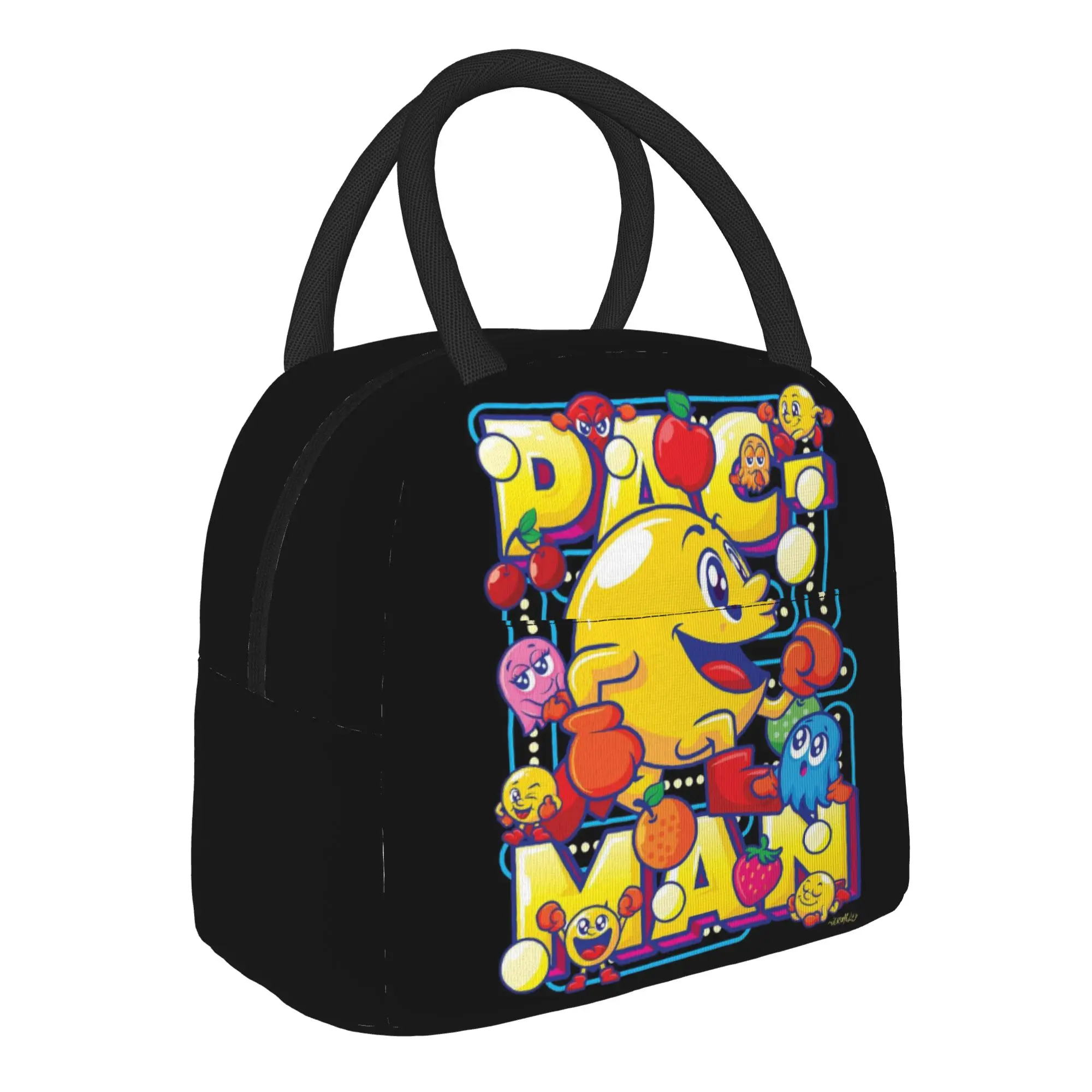 Фото Сумка для закусок Pac-Man Snack Bag Pixel Maze Man (1) Kawaii High Street Daily Food Storage Lunch Bag для школьников №3