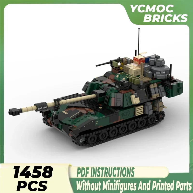Военная модель Moc строительные кирпичи M109A6 НАТО Паладин танк технология