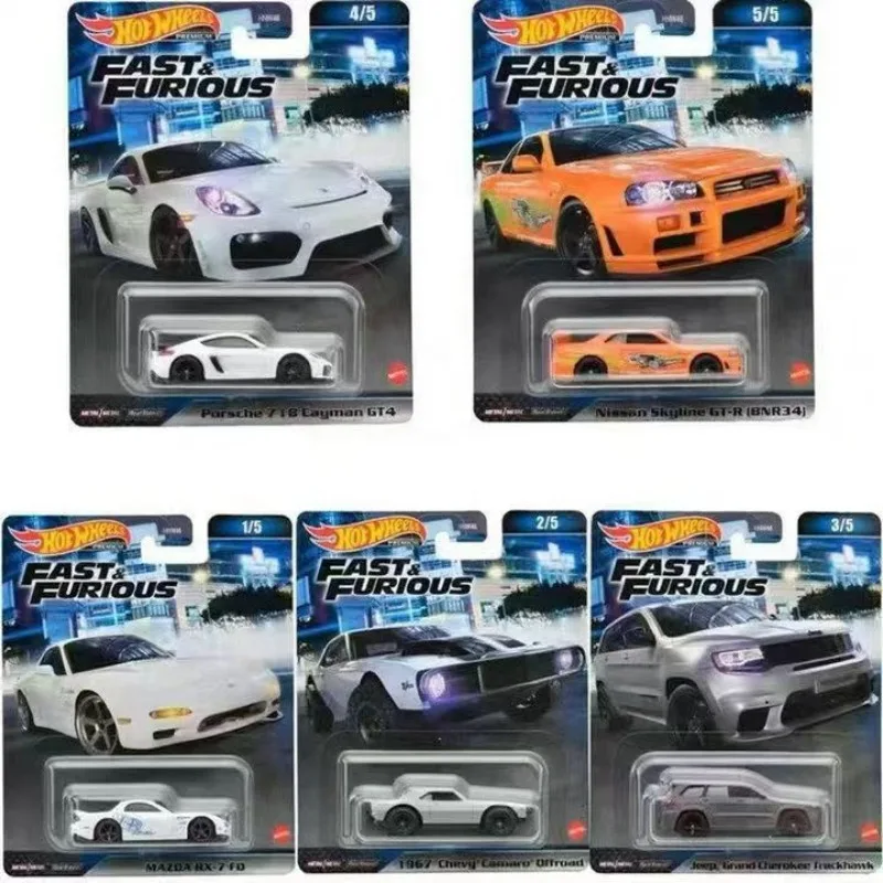 

HOT WHEELS Fast and Furious MAZDA RX7 FD 1967 Chevy Camaro Offroad Porsche 718 Cayman GT4 1971 Plymouth GTX 1/64 Scale Model Car