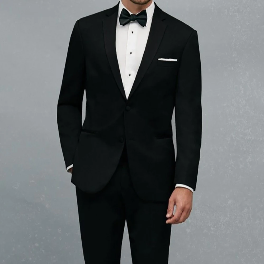 Элегантные темные мужские костюмы однобортный деловой Блейзер модный