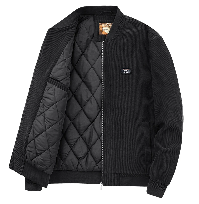 

2022 Men Winter Military Motorcycle Bomber Jacket Thick Retro Corduroy Warm Streetwear Business denim Parkas Coats Male Clothes