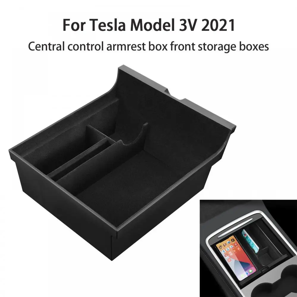 

Universal Car Central Armrest Storage Box Multifunctional Car Center Armrest Console Box Cubby For Tesla Model 3 Y