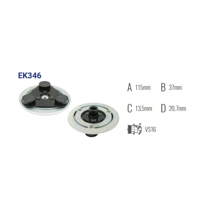 

EK346 auto ac compressor CLUTCH HUB VS-16 VS16 for FORD Transit 850374N / TSP0155852 / 92060750 / FDK417 6453.SR