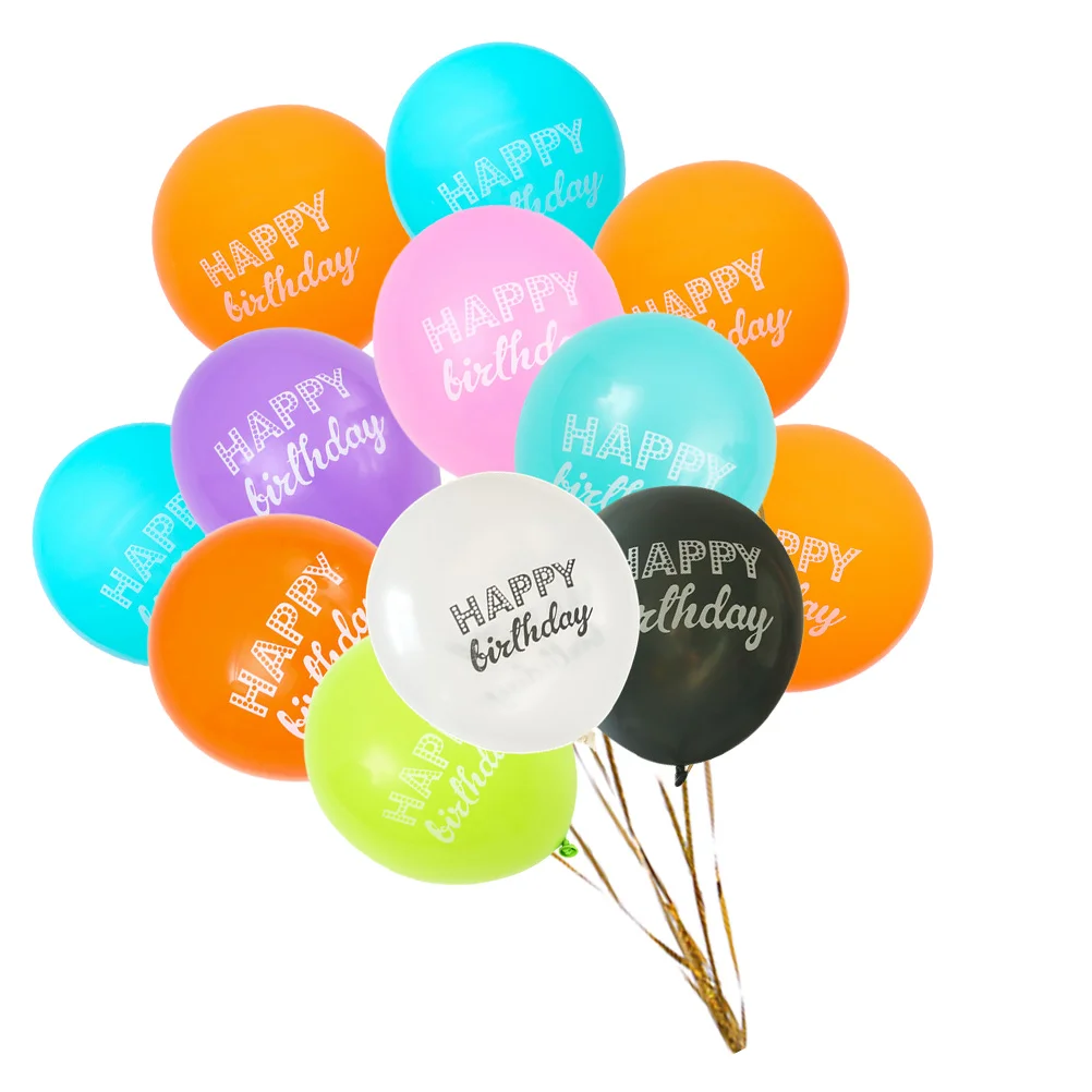 

Birthday Balloons Balloon Party Bouquet Latex Set Supplies Happy Baby Shower Decorative