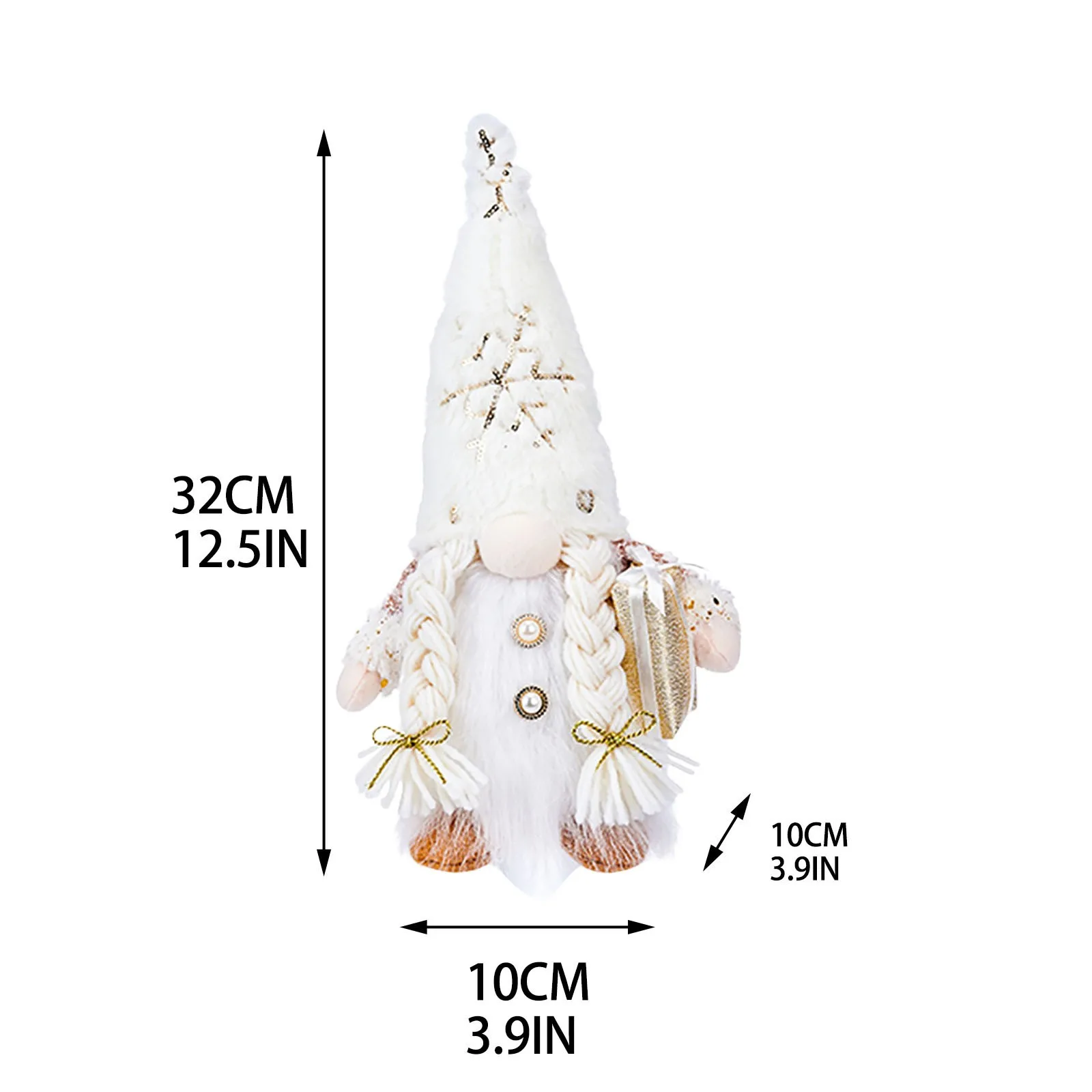 Новый рождественский богатый декор длинная борода плюшевая шапка безликий и