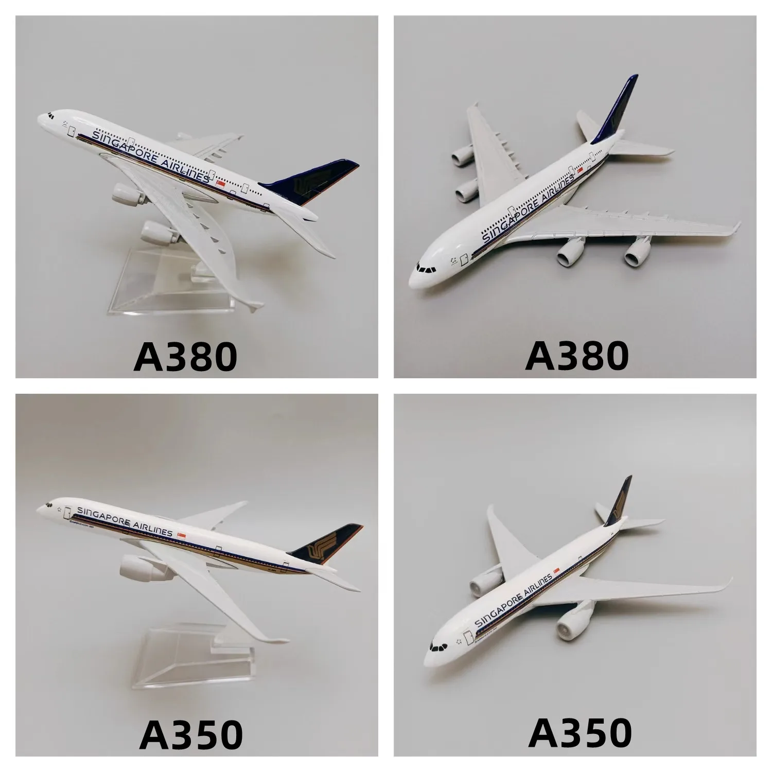 

16cm Alloy Metal Air Singapore Airlines Airbus A350 A380 Airways Airplane Model 1/400 Scale Diecast Model Plane Aircraft Gifts