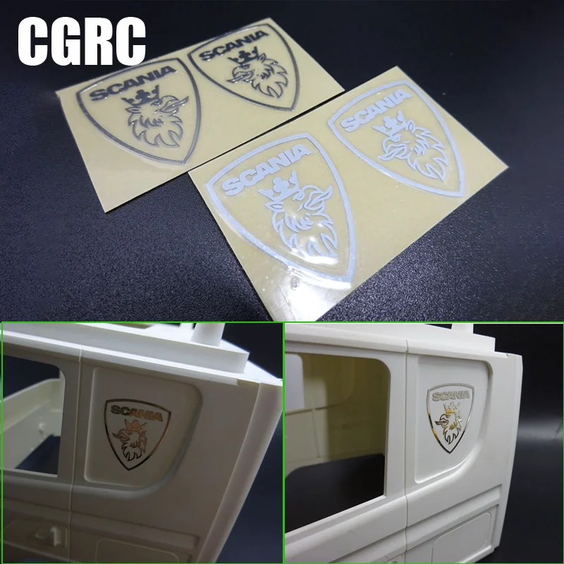 

Rear Window Logo Sticker Decorate for 1/14 Tamiya RC Truck Trailer Tipper Scania R620 R470 56323 Car DIY Parts