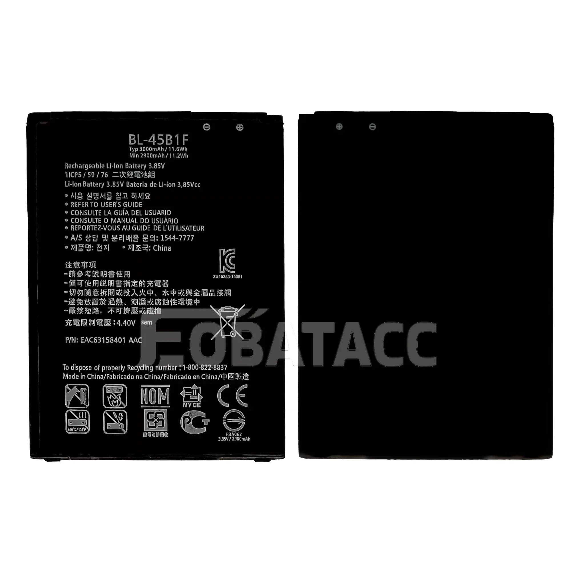 100% новый оригинальный аккумулятор BL-45B1F для LG