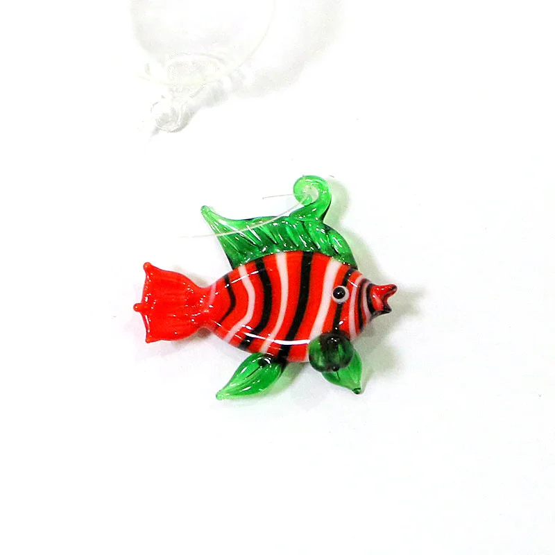 

New Floating Glass Tropical Fish Tiny Statue Pendant Aquarium Decor Accessories Colorful Cute Sea Animal Mini Figurine Ornaments