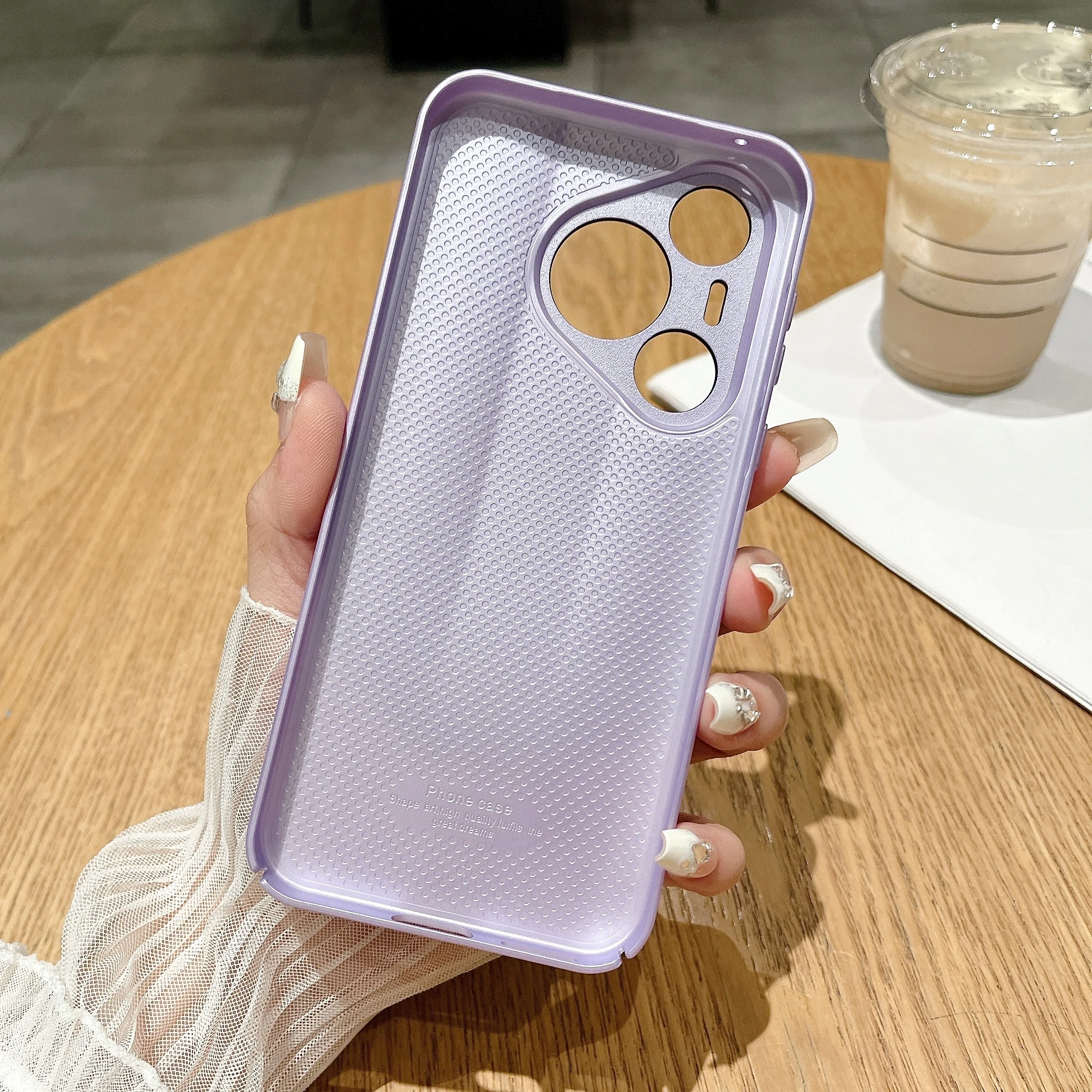 Противоударный кожаный матовый жесткий чехол для Huawei Pura 70 Pro Ultra тонкий защитный