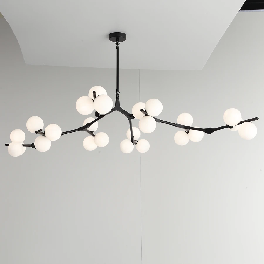 Nordic molecular lamp modern Glass Balls Chandeliers for Living Room Decoration Bedroom Tree Branches Chandelier