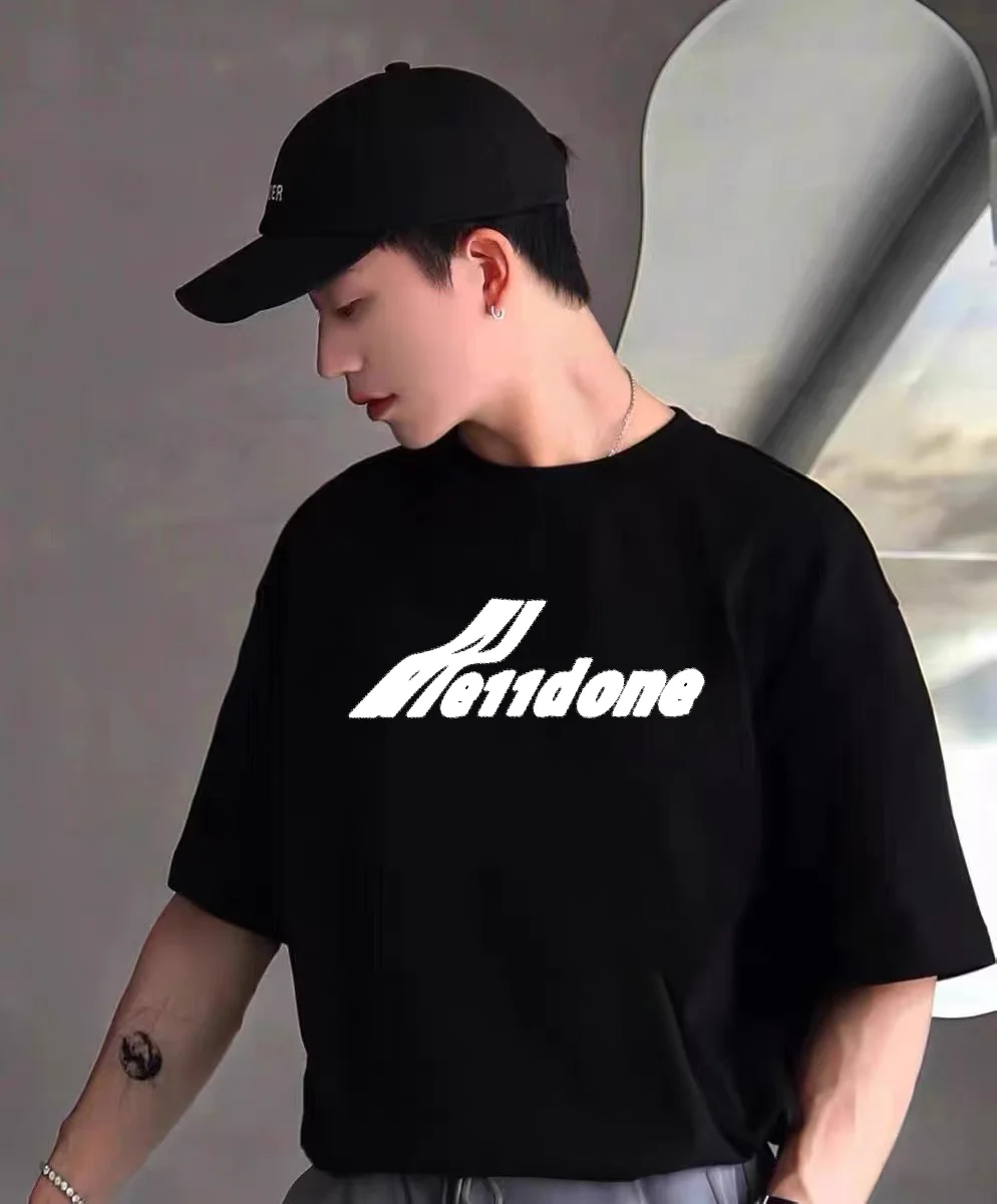 Тяжелый 320 г чистый хлопок Wedone Track модный бренд High Street свободная мужская пара