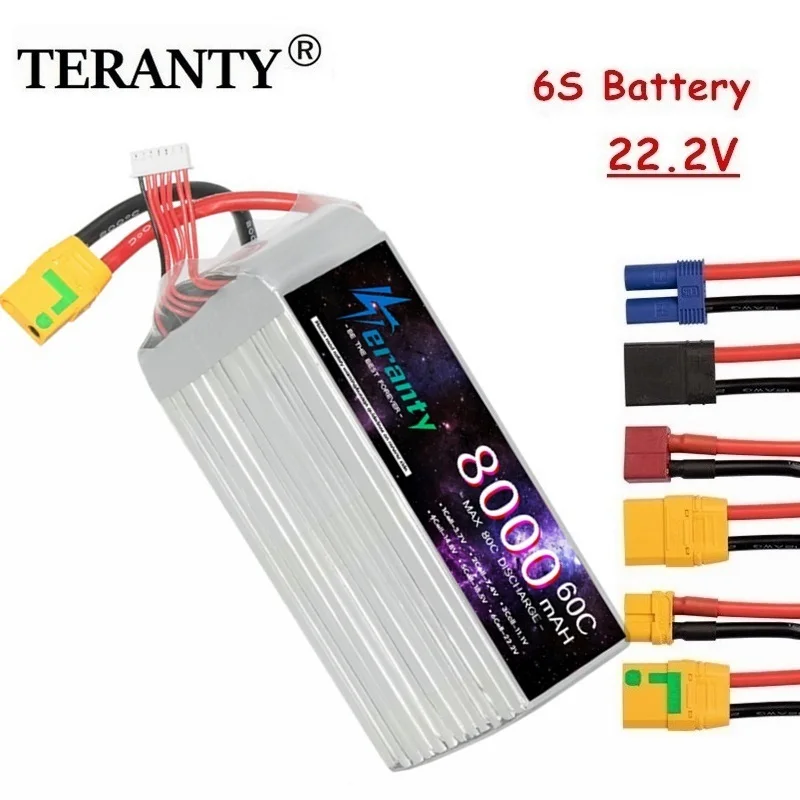 TERANTY 22 2 В 8000 мАч 60C Lipo аккумулятор для радиоуправляемого квадрокоптера вертолета