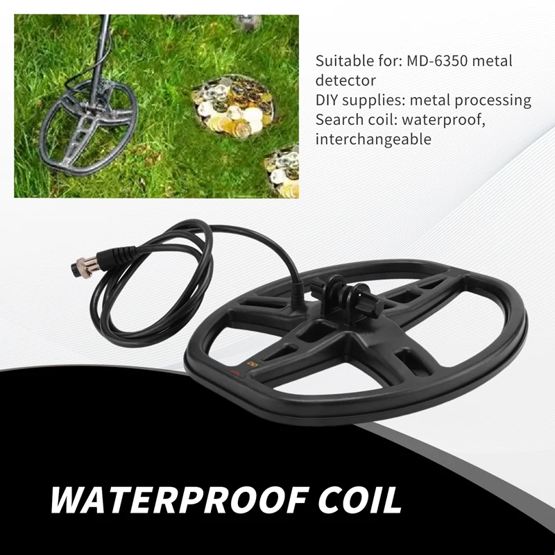 Профессиональная подземная катушка для металлоискателя MD6350 водонепроницаемая