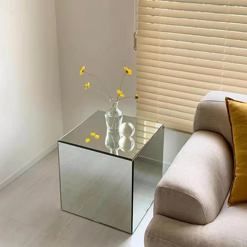 

Living Room Coffee Table Acrylic End Tables Glass Mirror Tea Table Nordic Creative Bed Side Tables Design Sofa Table Furniture
