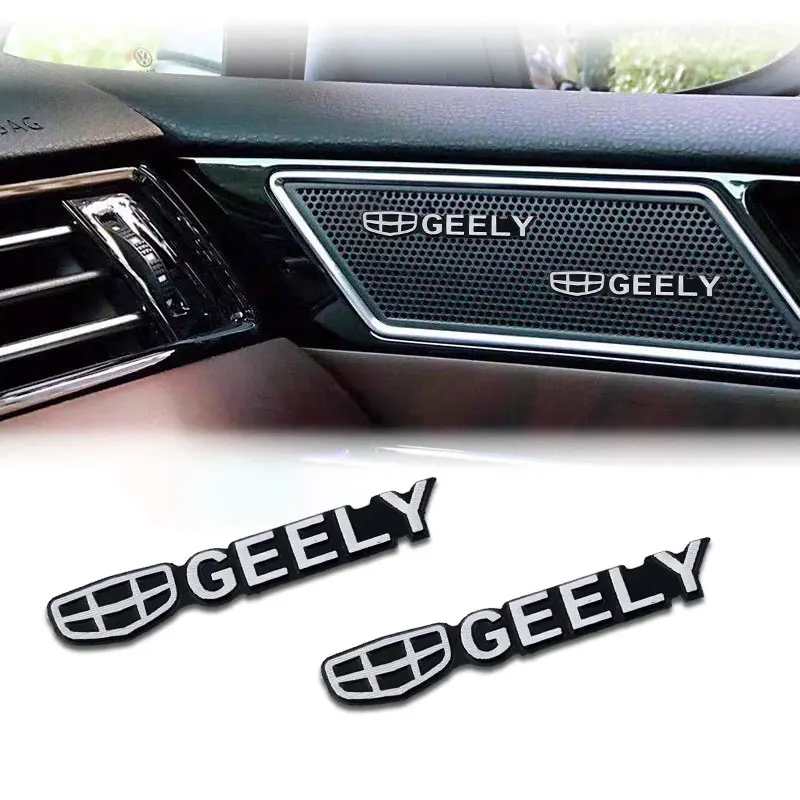 

1pcs Metal Audio Speaker Key Sticker Steering Wheel Decal For Geely GX3 Coolray Geometry C Panda MK Cross Tugella Accessories