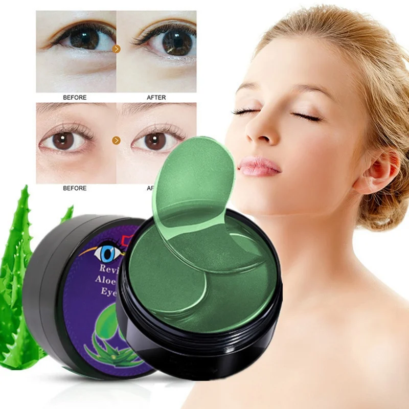 

30 Pairs Aloe Vera Eye Patches Moisturizing Anti-Aging Hyaluronic Acid Nourishing Fluffy Remove Dark Circles Anti Wrinkles 80g