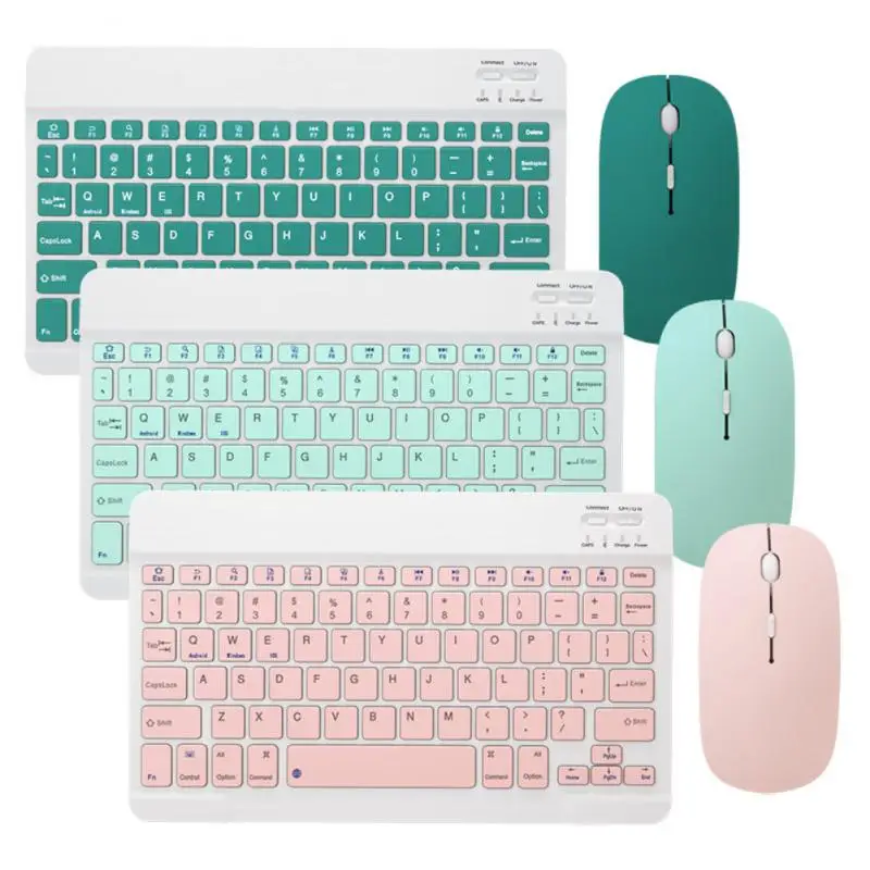 

Portable 1600dpi Wireless Keyboard Keyboard And Mouse Lightweight Silent Keyboard And Mouse Set For Ipad Tablet Laptop