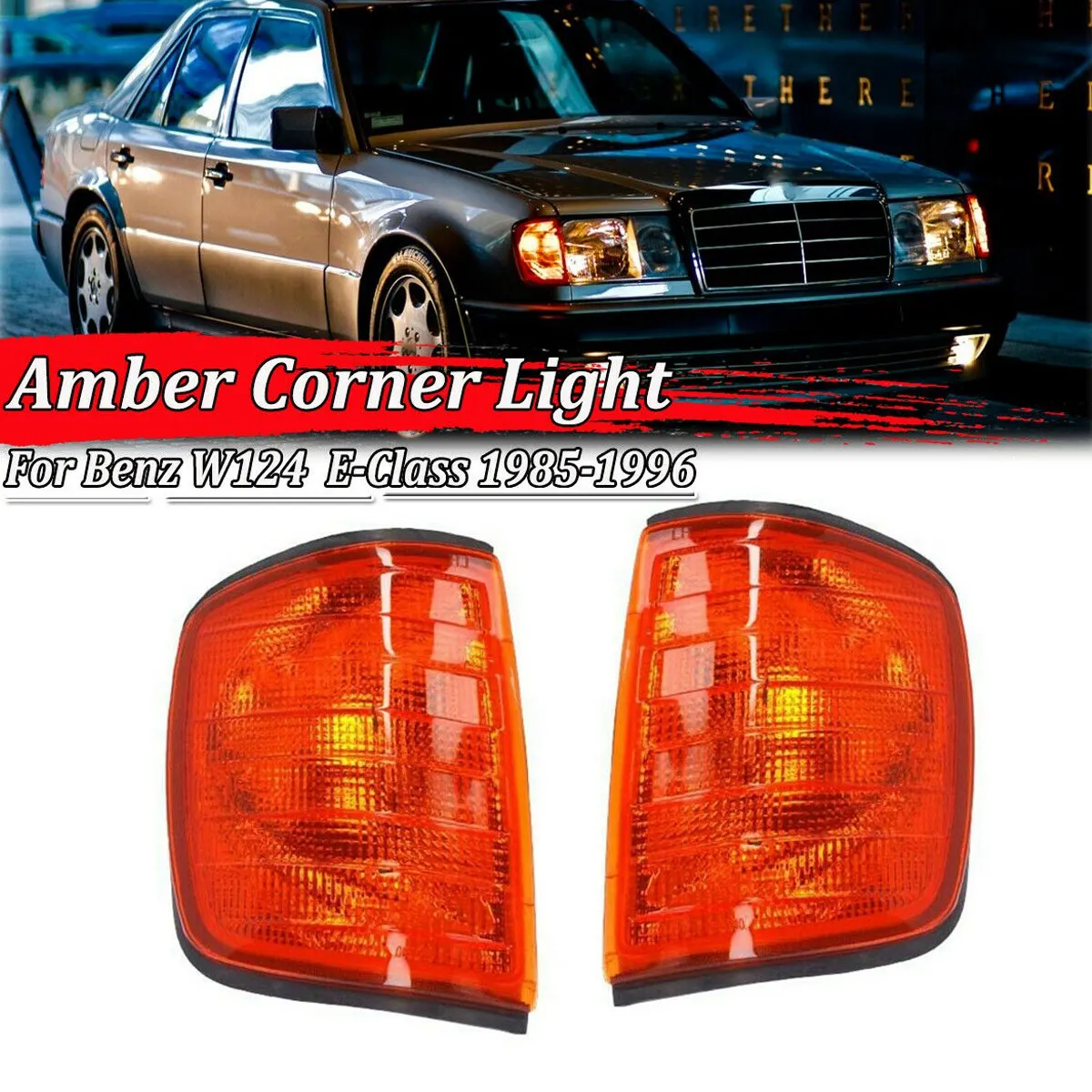 Желтый угловой фонарь стояночный сигнал поворота левый для Mercedes Benz E-Class W124 1985-1995