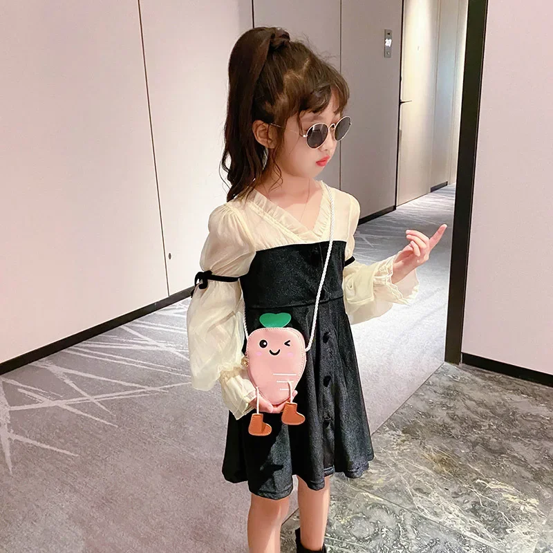 Новая миниатюрная Детская сумка через плечо из искусственной кожи с