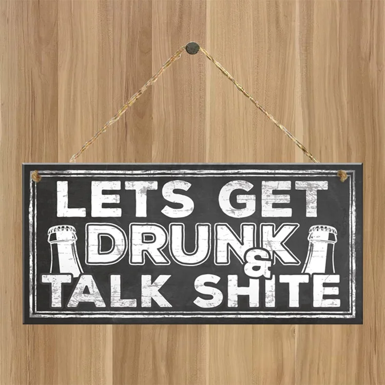 

Bar Signs Wooden Hanging Plaques Gift Home Man Cave Bar Decoration