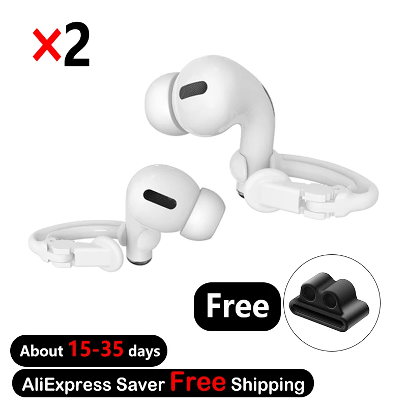Силиконовый зажим для AirPods, ушные крючки, подставка для беспроводных наушников, подставка для наушников, зажим для ушей против потери для airpods 3, держатель 2 шт.